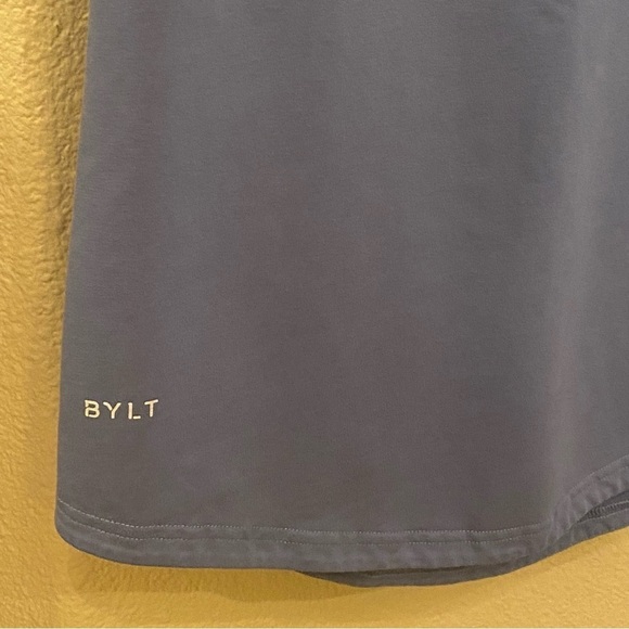 BYLT Men Blue White Pocket Drop Cut S/S Lux T-Shirt Size Medium - Picture 4 of 6